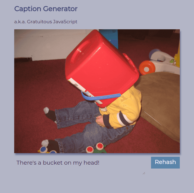 Screenshot of Captions Generator